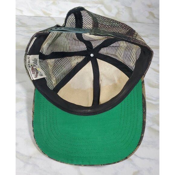 Vintage Duck Bay Tree Bark Camouflage Mesh Back Hunting Snapback Hat Cap - Picture 8 of 9